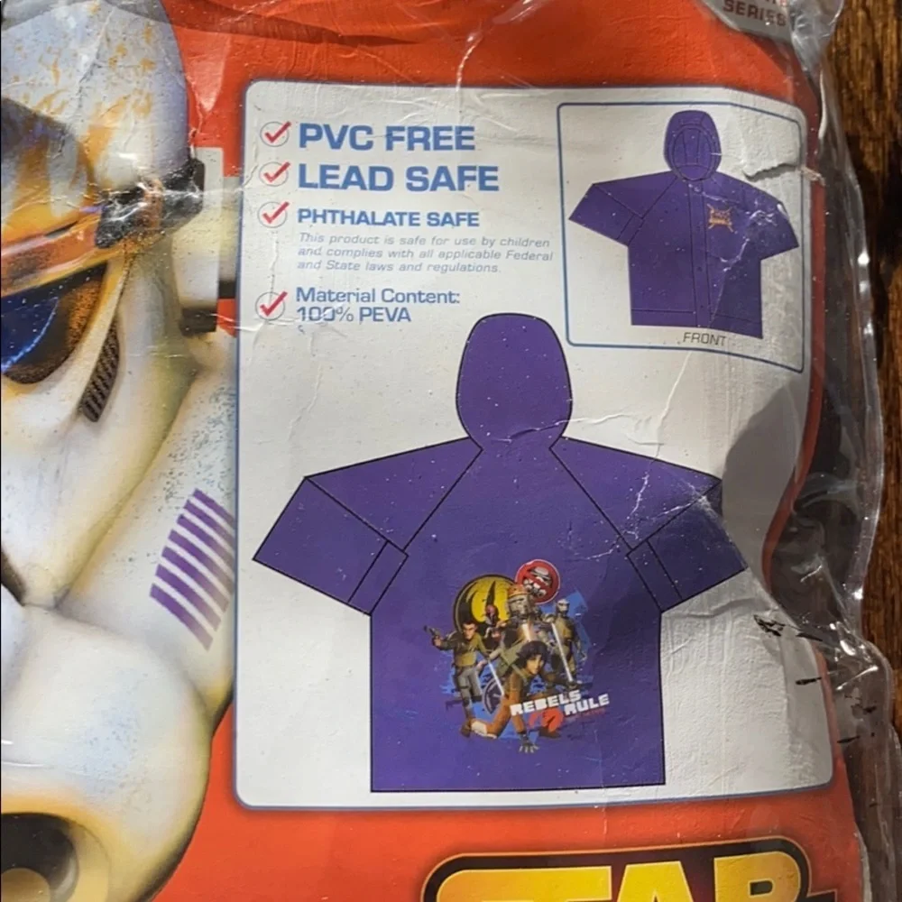 Star Wars button down rain poncho